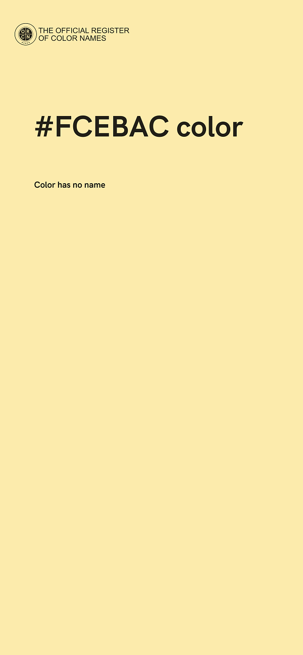 #FCEBAC color image