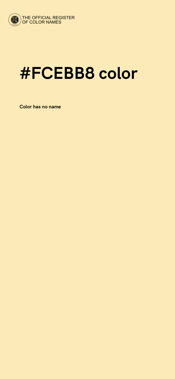 #FCEBB8 color image