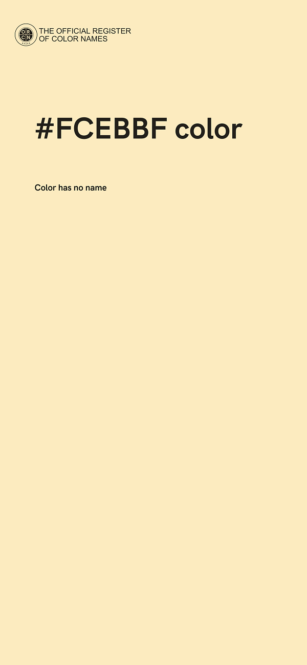 #FCEBBF color image