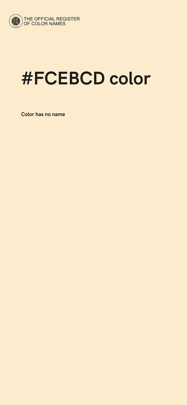 #FCEBCD color image