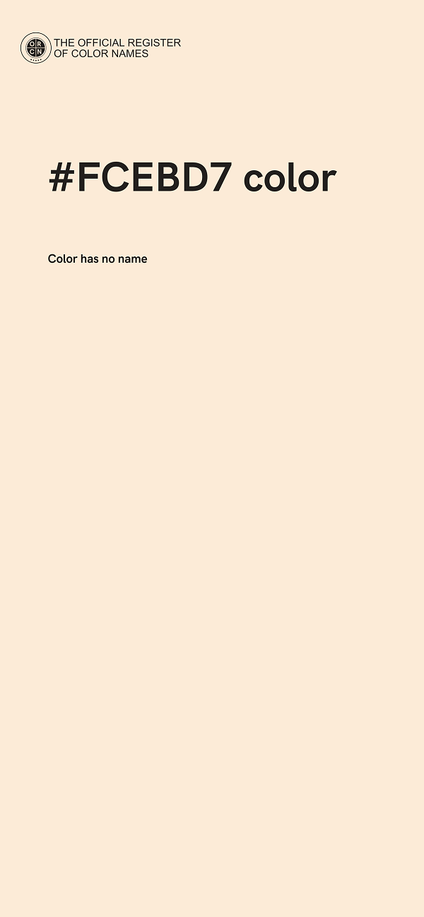 #FCEBD7 color image