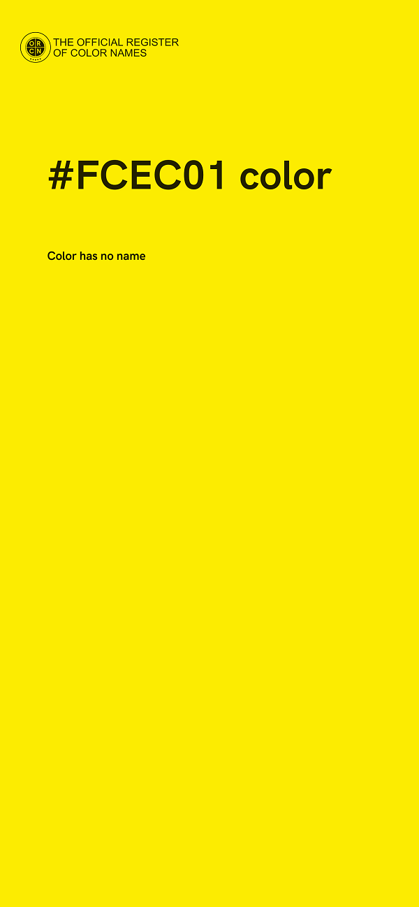 #FCEC01 color image