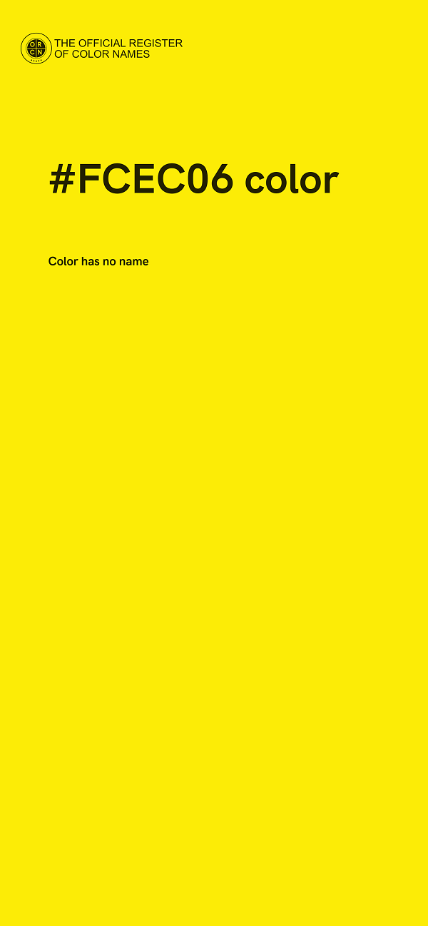 #FCEC06 color image