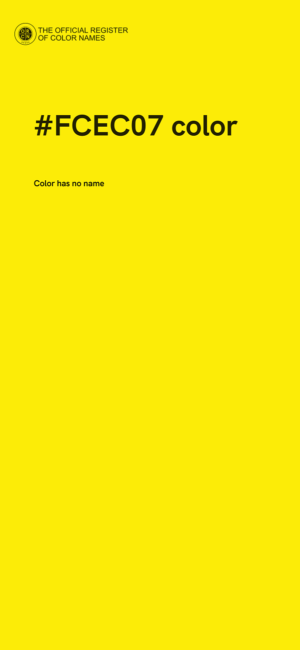 #FCEC07 color image