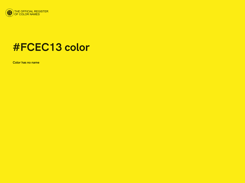 #FCEC13 color image