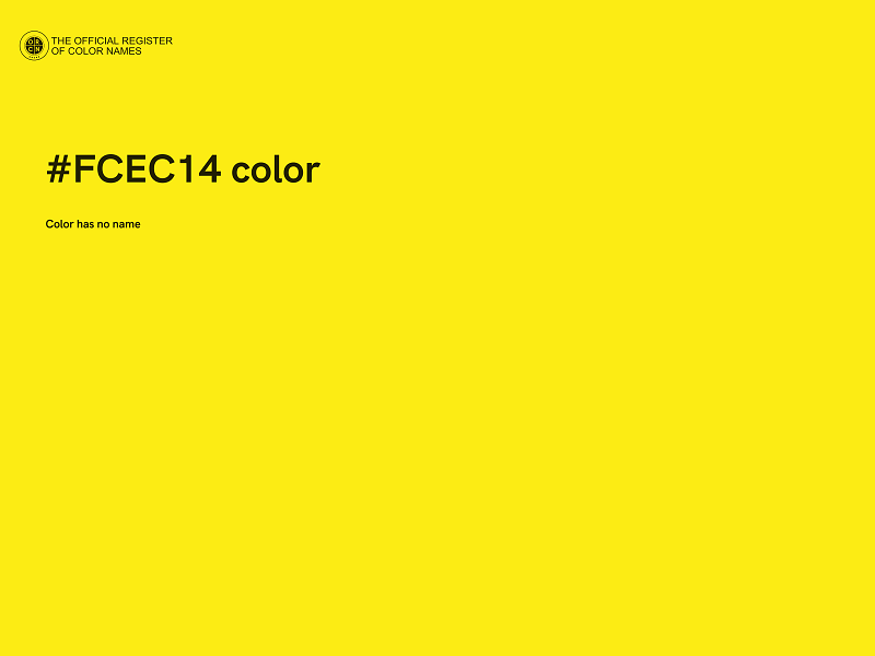 #FCEC14 color image