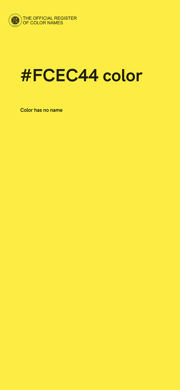 #FCEC44 color image