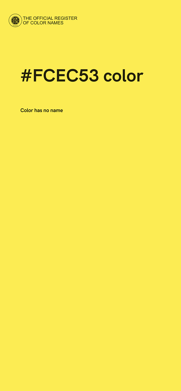 #FCEC53 color image