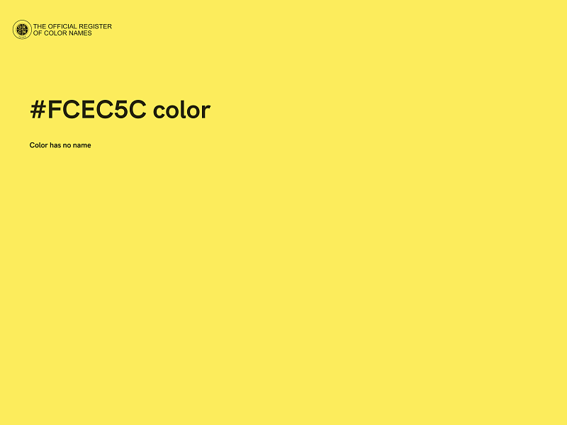 #FCEC5C color image
