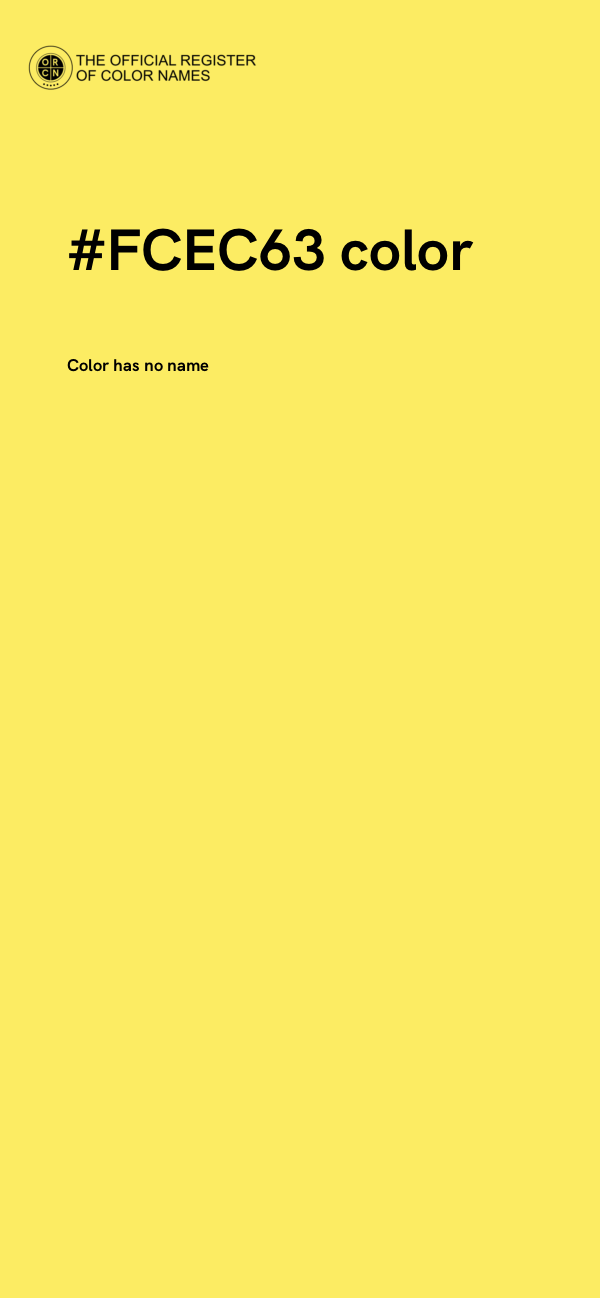 #FCEC63 color image