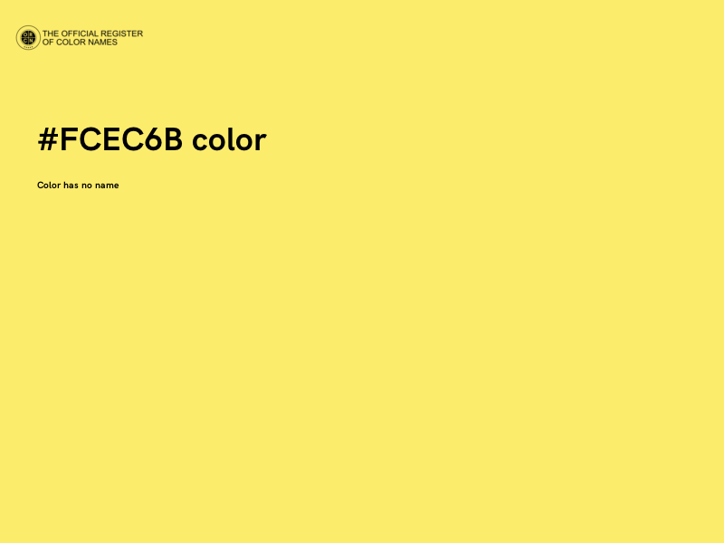 #FCEC6B color image