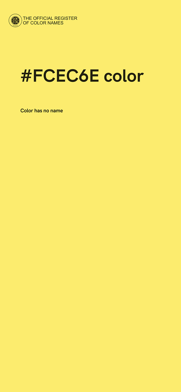 #FCEC6E color image