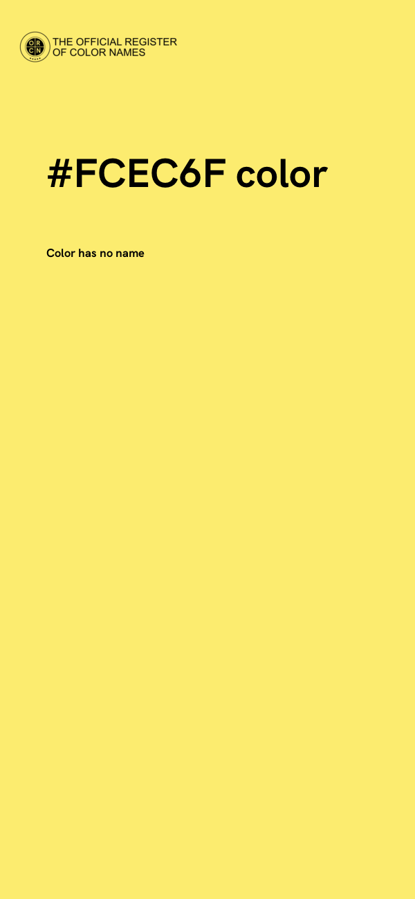 #FCEC6F color image