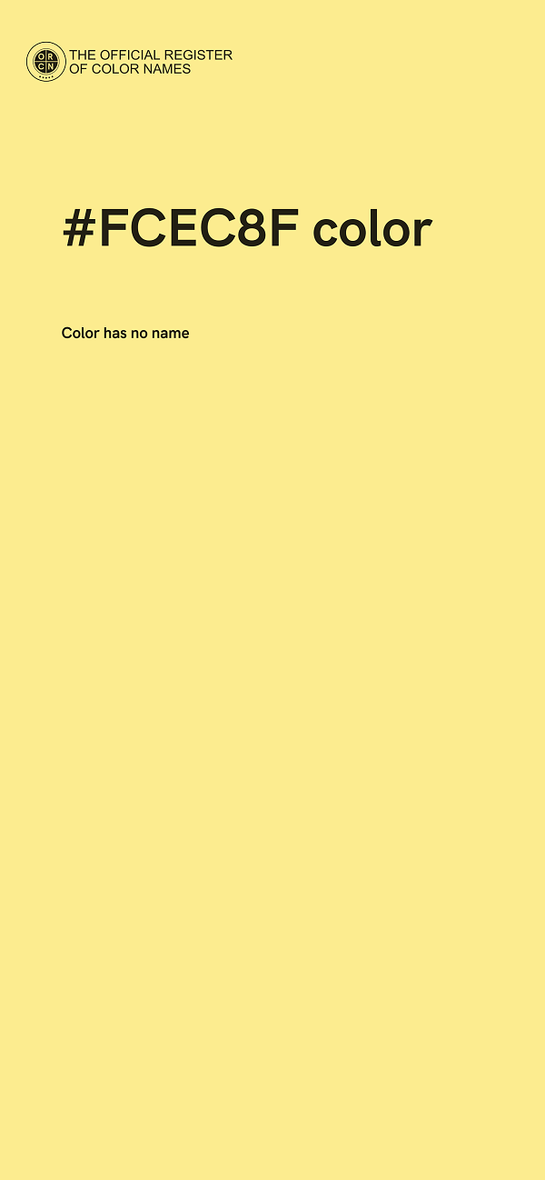 #FCEC8F color image