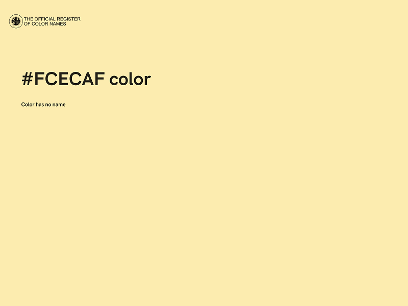 #FCECAF color image