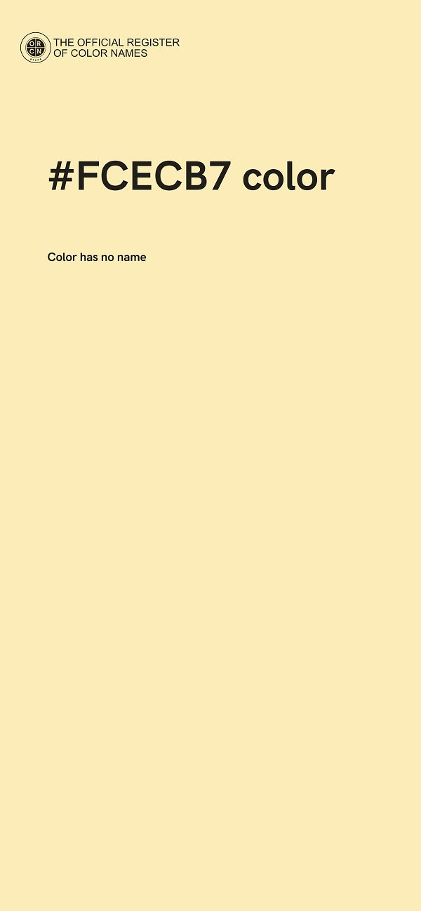 #FCECB7 color image