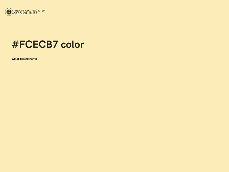 #FCECB7 color image