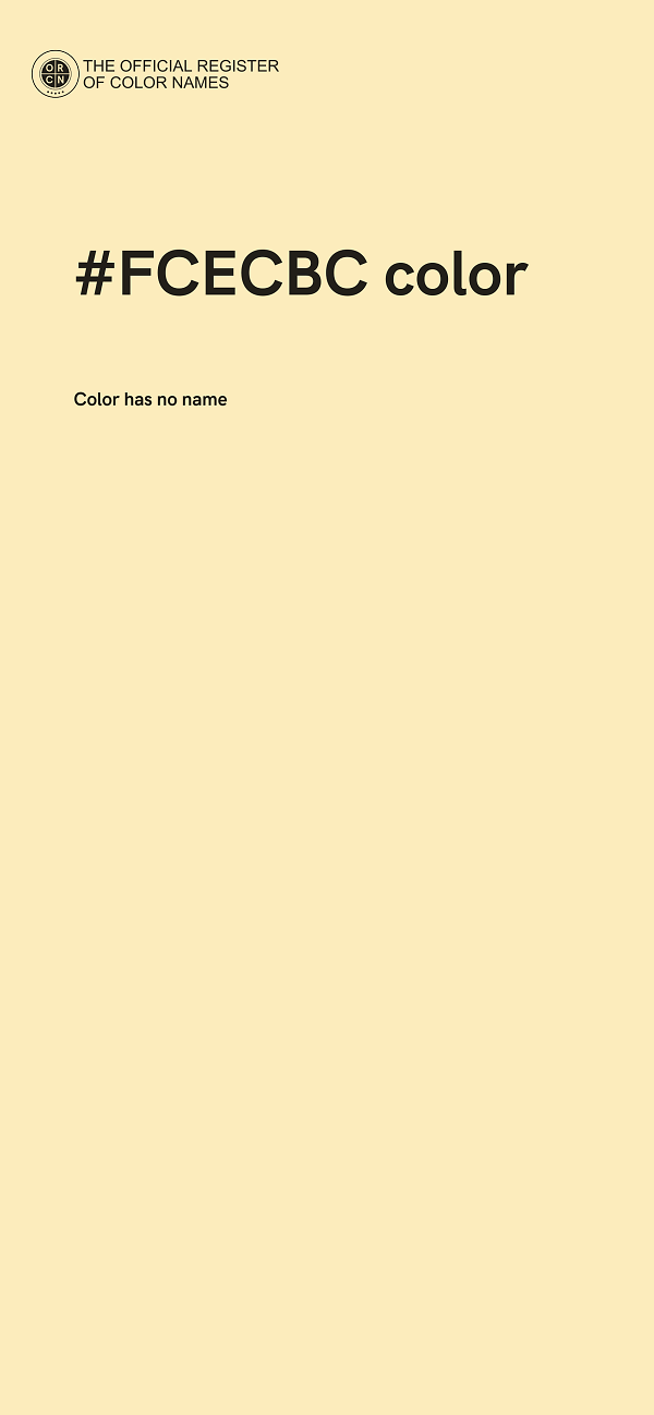 #FCECBC color image