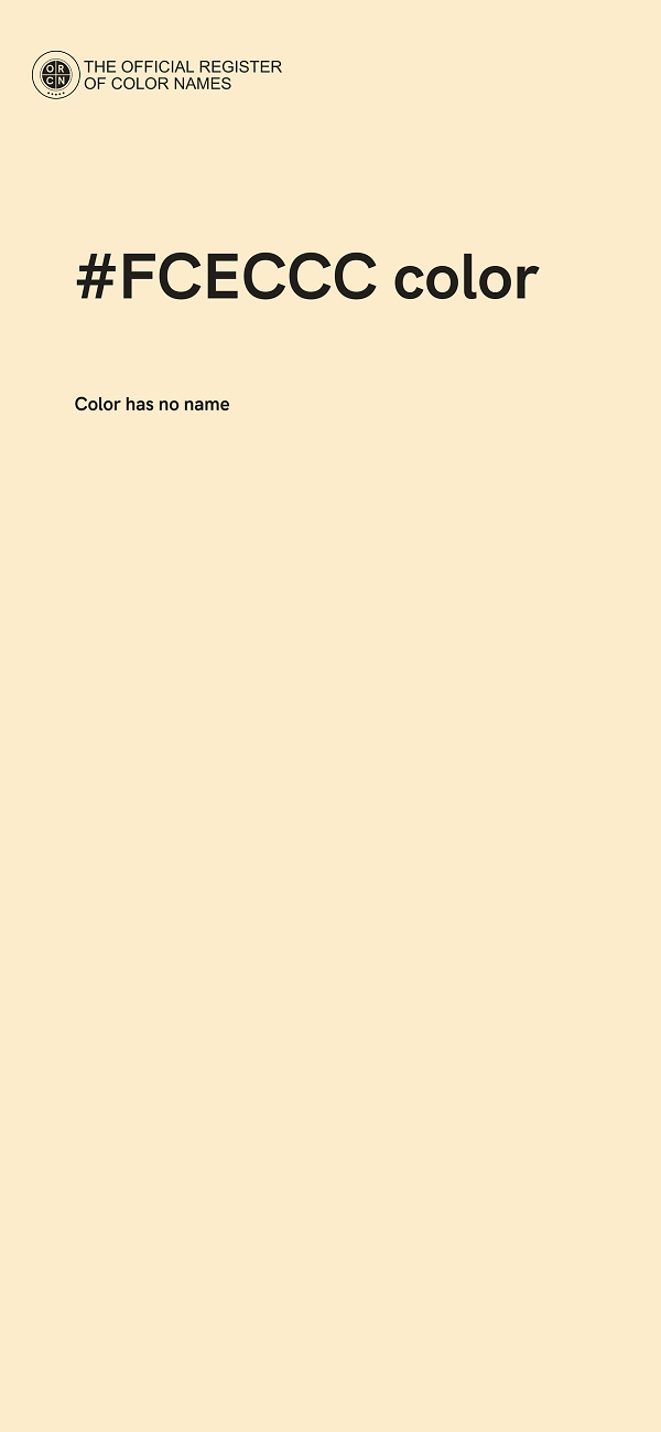 #FCECCC color image