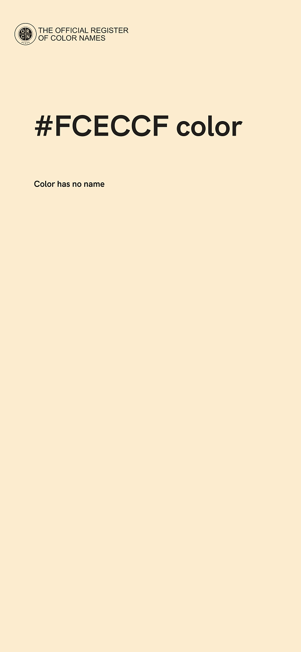 #FCECCF color image