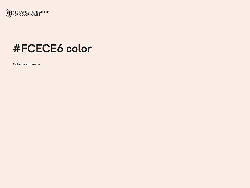 #FCECE6 color image