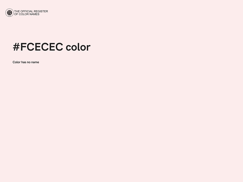 #FCECEC color image