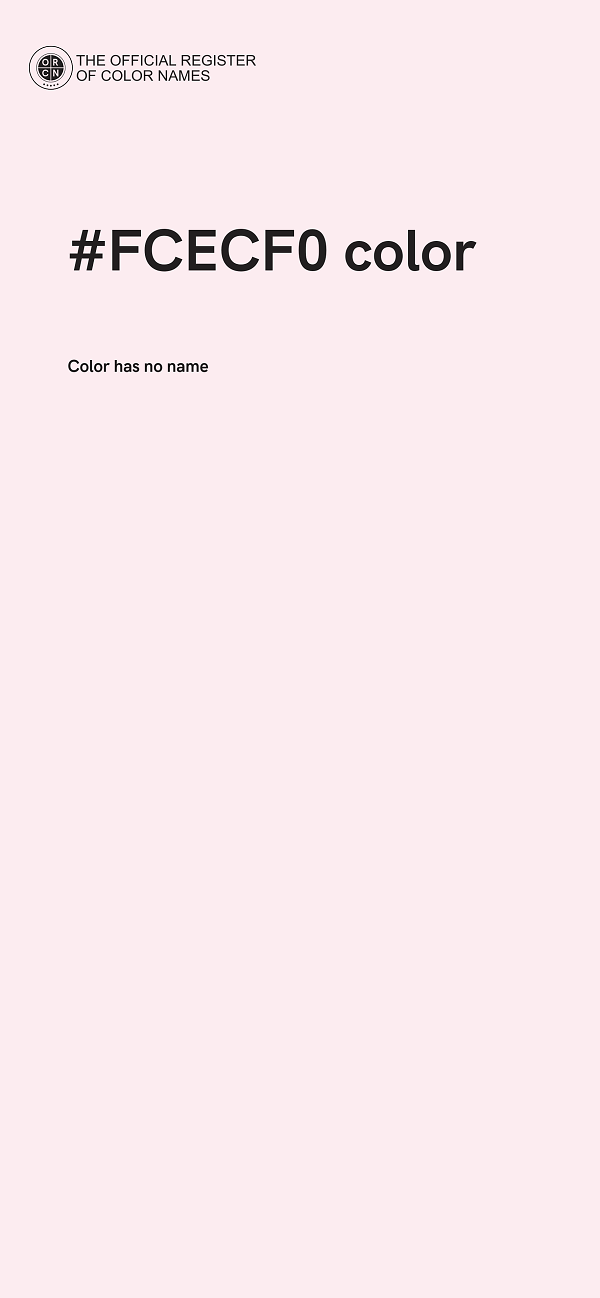 #FCECF0 color image