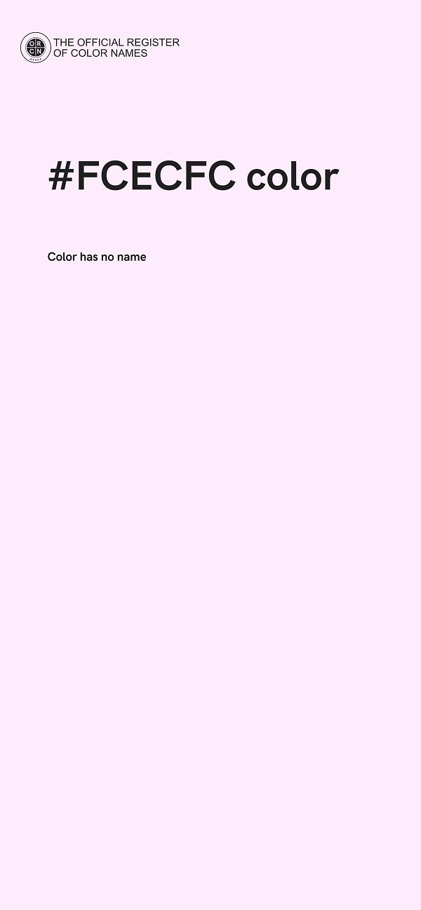 #FCECFC color image