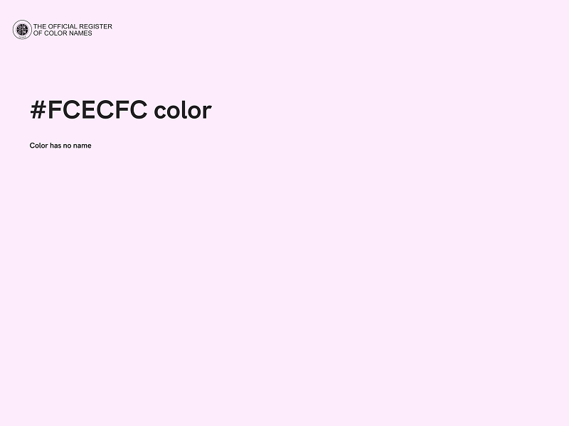 #FCECFC color image