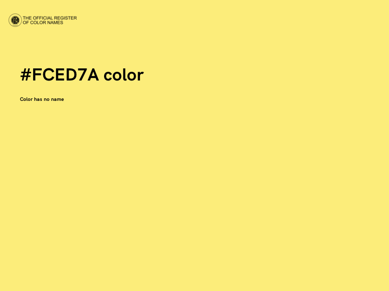 #FCED7A color image