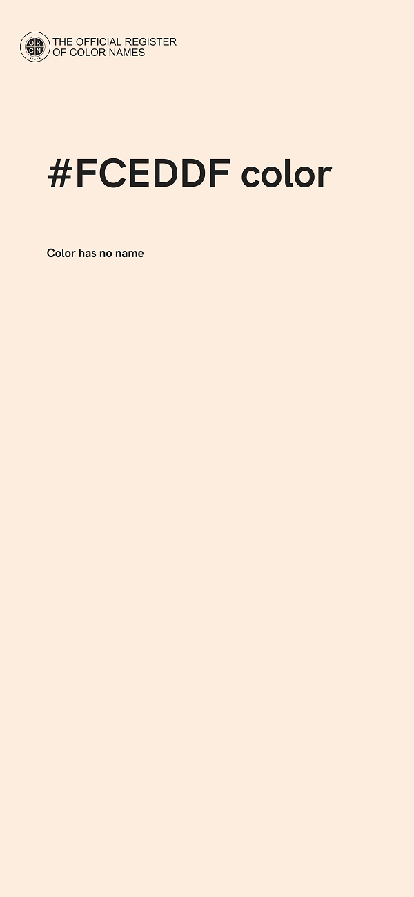 #FCEDDF color image