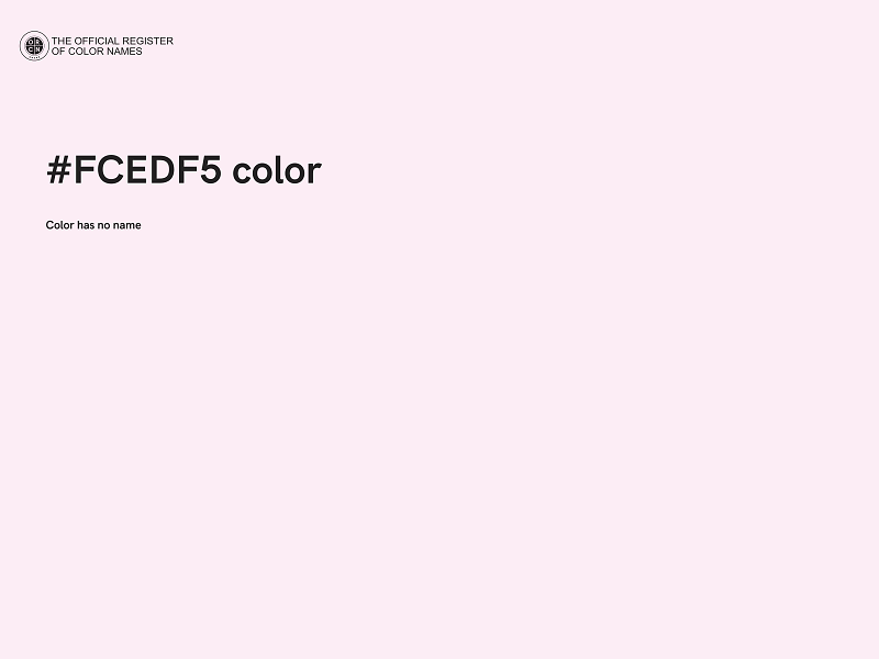 #FCEDF5 color image