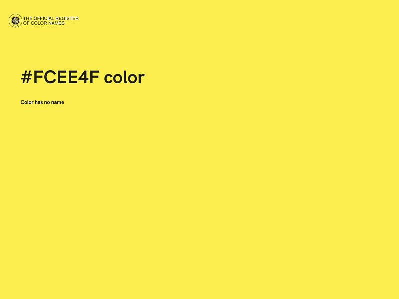 #FCEE4F color image