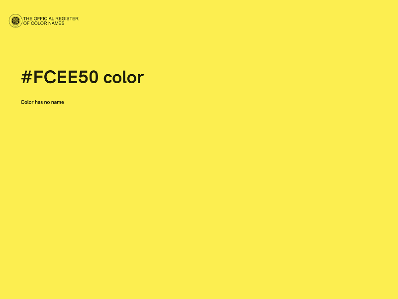 #FCEE50 color image