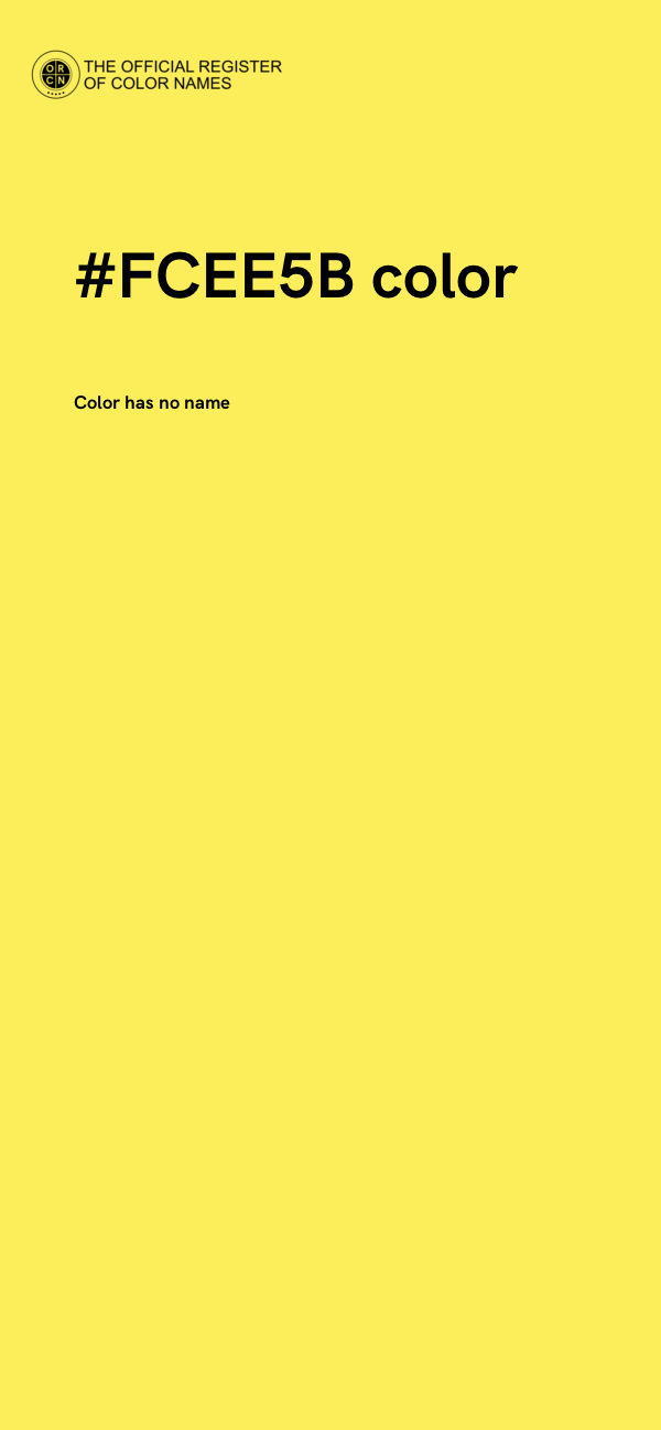 #FCEE5B color image
