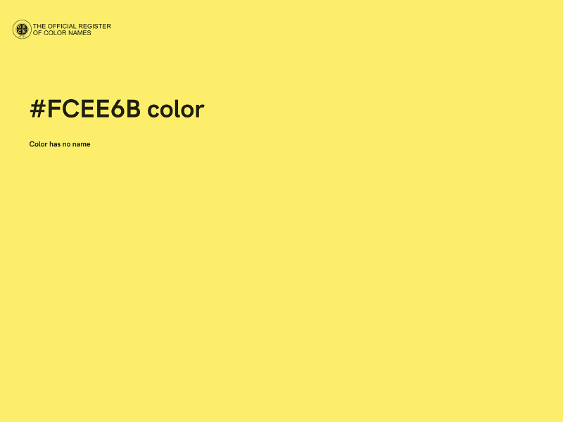 #FCEE6B color image