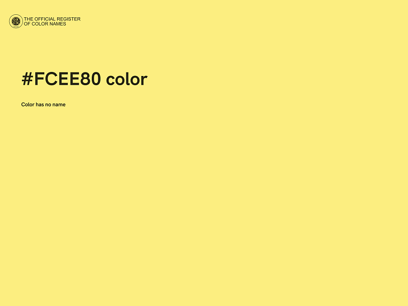 #FCEE80 color image