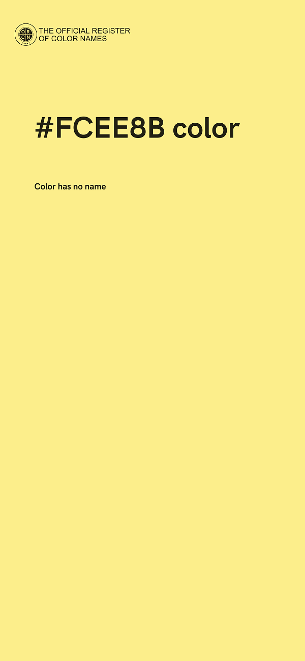 #FCEE8B color image