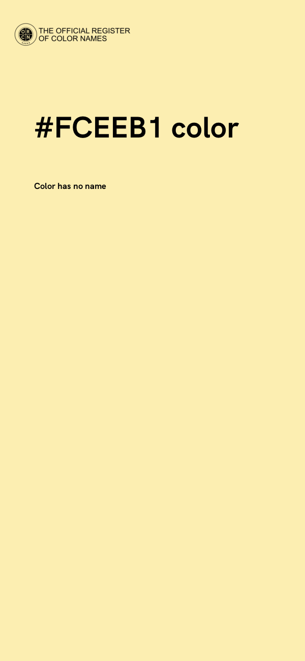 #FCEEB1 color image