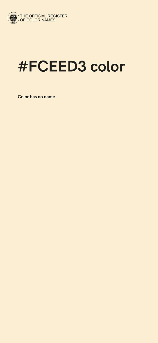 #FCEED3 color image