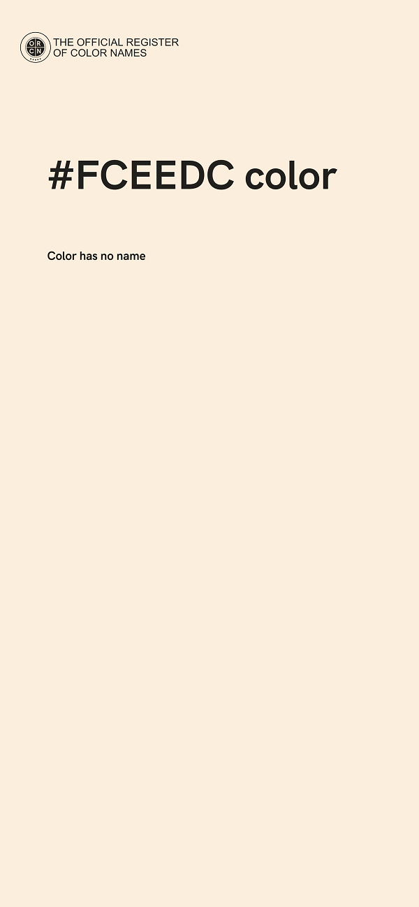 #FCEEDC color image