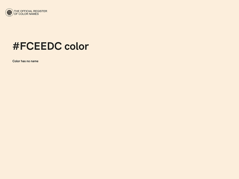 #FCEEDC color image