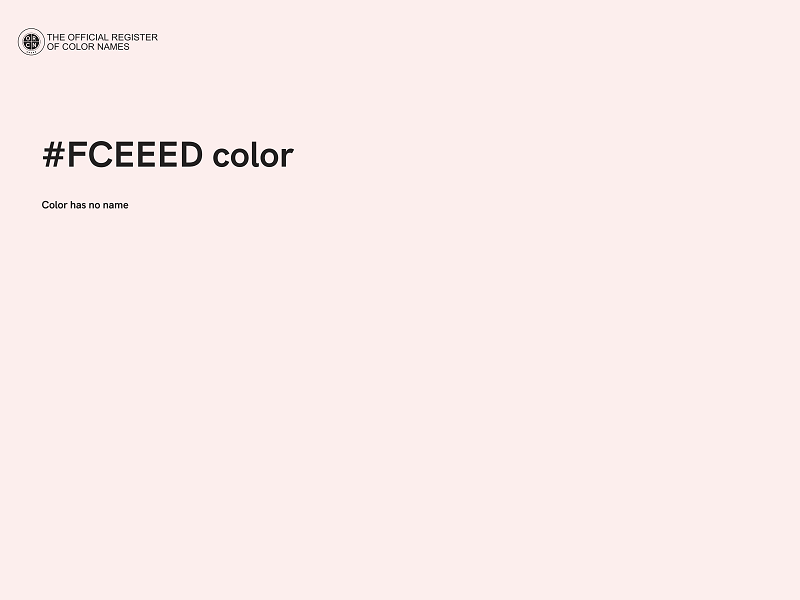 #FCEEED color image