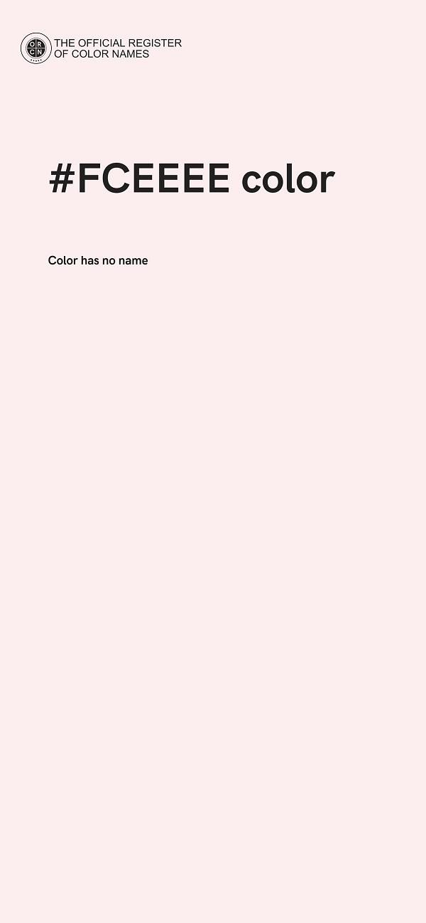 #FCEEEE color image