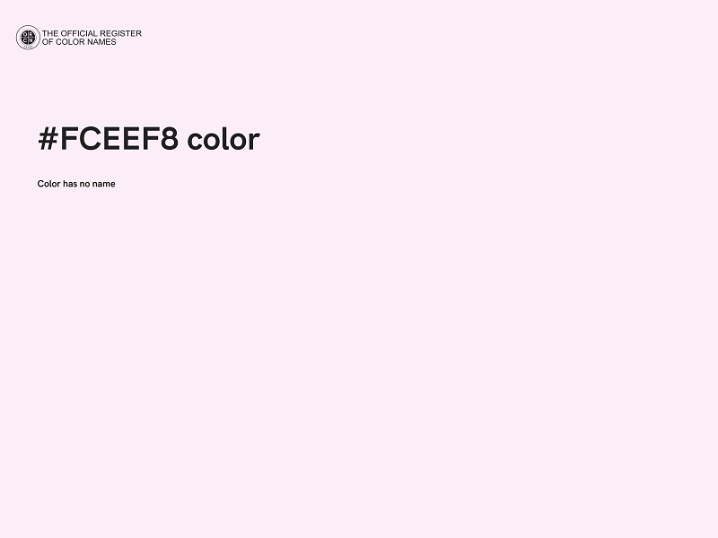 #FCEEF8 color image