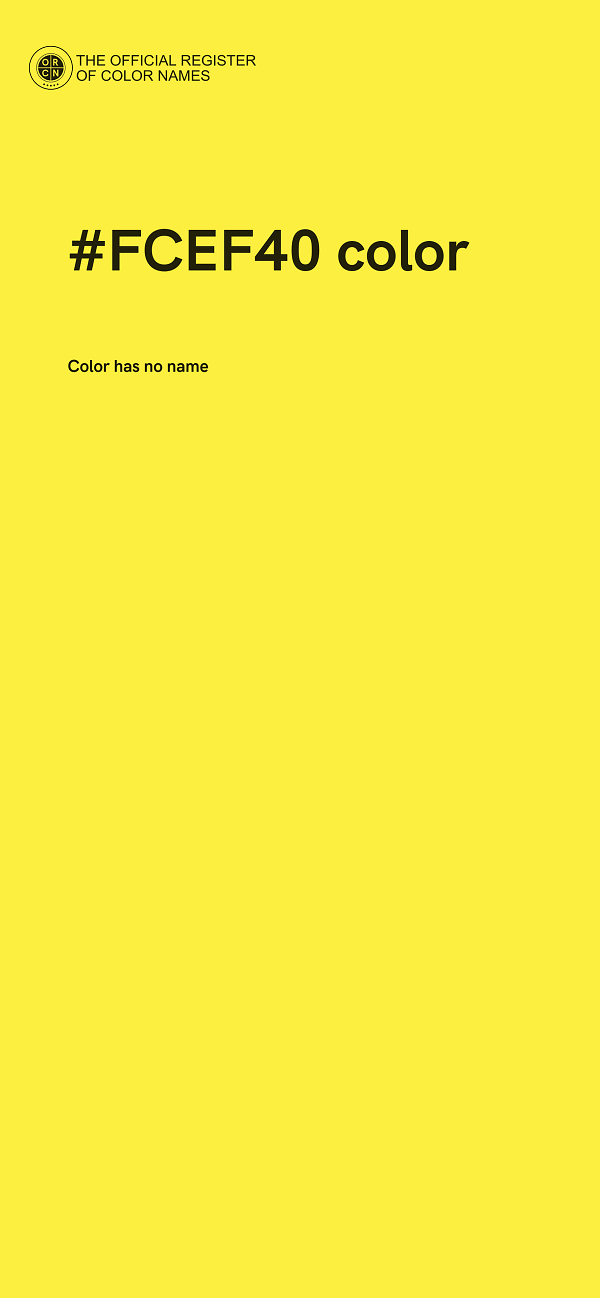 #FCEF40 color image