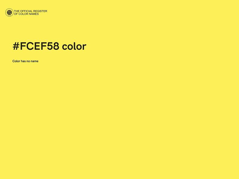 #FCEF58 color image