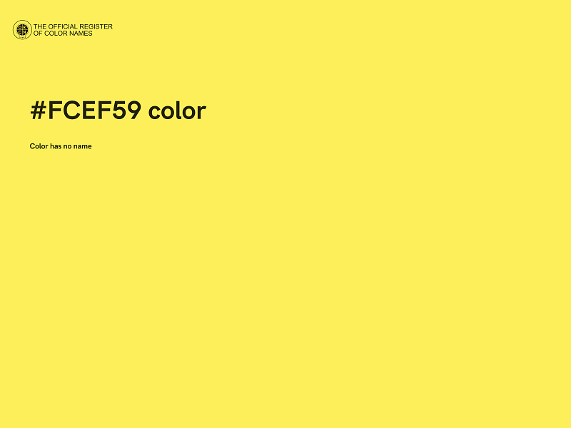 #FCEF59 color image