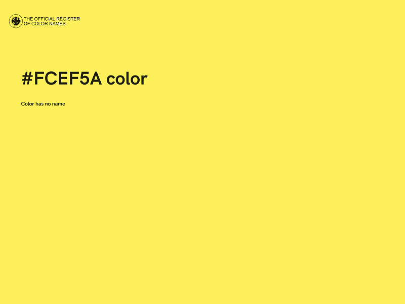 #FCEF5A color image