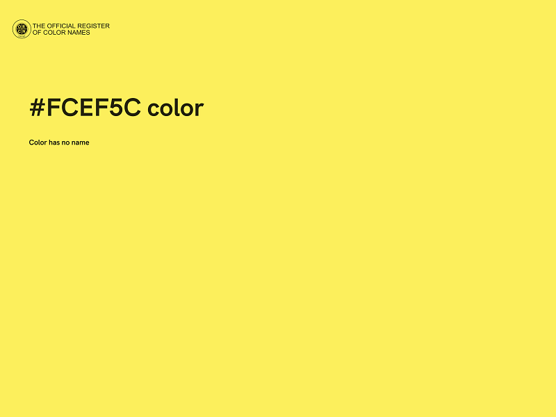 #FCEF5C color image